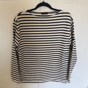 Saint James Striped Boatneck Top - Navy & Cream